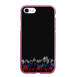 Чехол iPhone 7/8 матовый Флаг из леса, цвет: 3D-малиновый