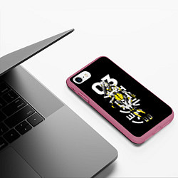 Чехол iPhone 7/8 матовый Любовь, смерть и роботы, цвет: 3D-малиновый — фото 2