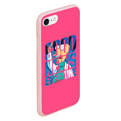 Чехол iPhone 7/8 матовый Good news everyone, цвет: 3D-светло-розовый — фото 2
