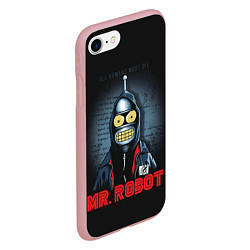 Чехол iPhone 7/8 матовый Bender x mr robot, цвет: 3D-баблгам — фото 2