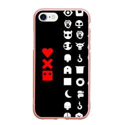 Чехол iPhone 7/8 матовый Любовь, смерть и роботы, цвет: 3D-светло-розовый