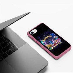 Чехол iPhone 7/8 матовый Магия дружбы, цвет: 3D-малиновый — фото 2