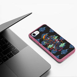 Чехол iPhone 7/8 матовый Ниндзя, цвет: 3D-малиновый — фото 2