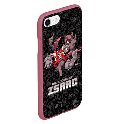 Чехол iPhone 7/8 матовый The Binding of Isaac, цвет: 3D-малиновый — фото 2
