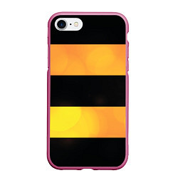 Чехол iPhone 7/8 матовый Георгиевская лента, цвет: 3D-малиновый
