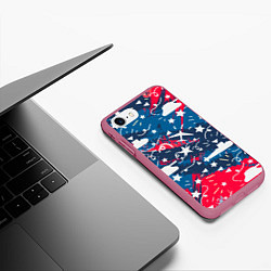 Чехол iPhone 7/8 матовый День победы, цвет: 3D-малиновый — фото 2