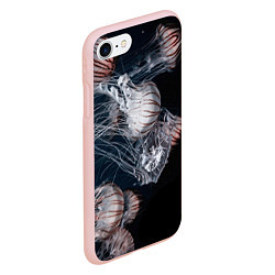Чехол iPhone 7/8 матовый Медузы, цвет: 3D-светло-розовый — фото 2