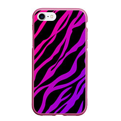 Чехол iPhone 7/8 матовый Похоже на зебру, цвет: 3D-малиновый
