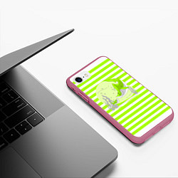 Чехол iPhone 7/8 матовый Акула, цвет: 3D-малиновый — фото 2