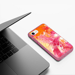 Чехол iPhone 7/8 матовый Яркая Bright colors Z, цвет: 3D-малиновый — фото 2