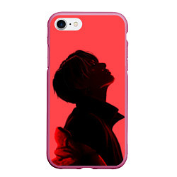 Чехол iPhone 7/8 матовый Pink Jungkook, цвет: 3D-малиновый