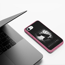 Чехол iPhone 7/8 матовый Рождение призрака, цвет: 3D-малиновый — фото 2