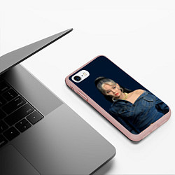Чехол iPhone 7/8 матовый Jennie jeans, цвет: 3D-светло-розовый — фото 2
