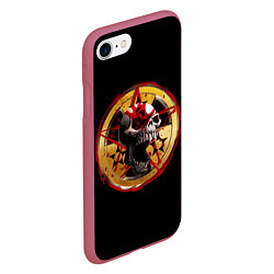 Чехол iPhone 7/8 матовый Five Finger Death Punch FFDP, цвет: 3D-малиновый — фото 2