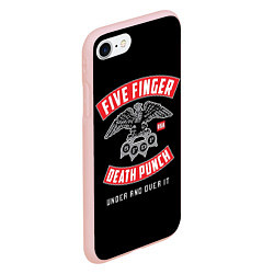 Чехол iPhone 7/8 матовый Five Finger Death Punch 5FDP, цвет: 3D-светло-розовый — фото 2