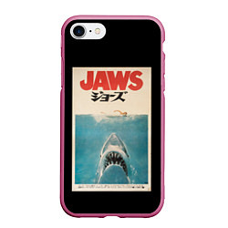 Чехол iPhone 7/8 матовый Jaws Japan, цвет: 3D-малиновый