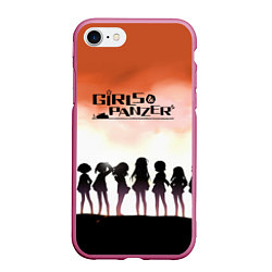 Чехол iPhone 7/8 матовый Girls und Panzer Poster Z, цвет: 3D-малиновый