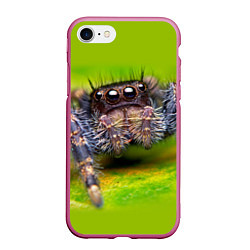 Чехол iPhone 7/8 матовый ПАУК МАКРО, цвет: 3D-малиновый