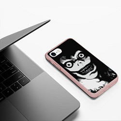 Чехол iPhone 7/8 матовый Death Note Рюк Деад Ноте, цвет: 3D-светло-розовый — фото 2