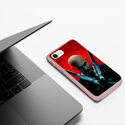 Чехол iPhone 7/8 матовый Agent here, цвет: 3D-светло-розовый — фото 2
