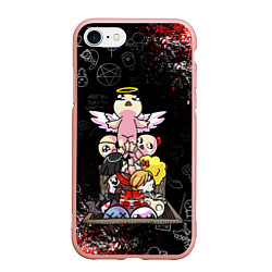 Чехол iPhone 7/8 матовый The Binding of Isaac ИСААК, цвет: 3D-светло-розовый