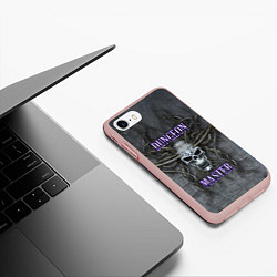 Чехол iPhone 7/8 матовый DM Dungeon Master SKULL, цвет: 3D-светло-розовый — фото 2