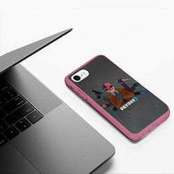 Чехол iPhone 7/8 матовый Dallas, цвет: 3D-малиновый — фото 2