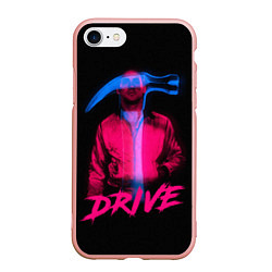 Чехол iPhone 7/8 матовый DRIVE, цвет: 3D-светло-розовый
