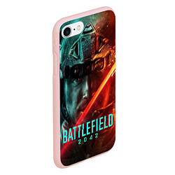 Чехол iPhone 7/8 матовый Battlefield 2042 Soldier face, цвет: 3D-светло-розовый — фото 2
