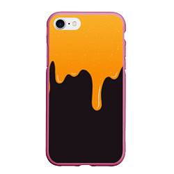 Чехол iPhone 7/8 матовый Капающий мёд Dripping Honey, цвет: 3D-малиновый