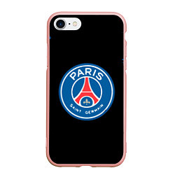 Чехол iPhone 7/8 матовый Paris Saint-German, цвет: 3D-светло-розовый