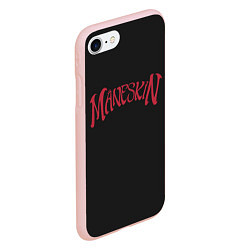 Чехол iPhone 7/8 матовый Maneskin Inscription, цвет: 3D-светло-розовый — фото 2
