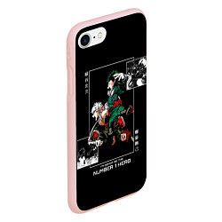 Чехол iPhone 7/8 матовый Бакуго и Деку станут номером 1, цвет: 3D-светло-розовый — фото 2