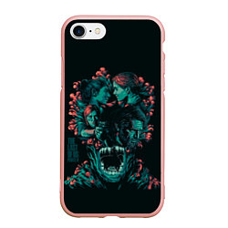 Чехол iPhone 7/8 матовый Любовь в апокалипсисе, цвет: 3D-светло-розовый
