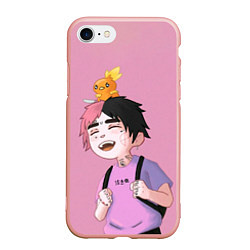 Чехол iPhone 7/8 матовый Young Lil Peep, цвет: 3D-светло-розовый