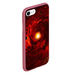 Чехол iPhone 7/8 матовый КОСМИЧЕСКИЙ ВИХРЬ, цвет: 3D-малиновый — фото 2