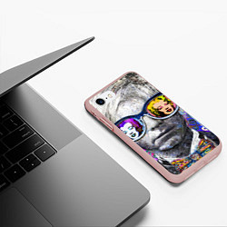 Чехол iPhone 7/8 матовый Andy Warhol Энди Уорхол, цвет: 3D-светло-розовый — фото 2