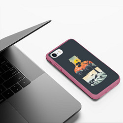Чехол iPhone 7/8 матовый Философия, цвет: 3D-малиновый — фото 2