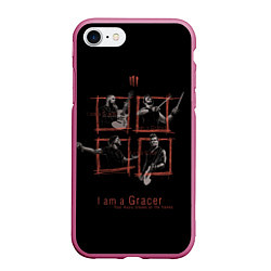 Чехол iPhone 7/8 матовый I am a Gracer, цвет: 3D-малиновый