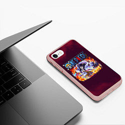 Чехол iPhone 7/8 матовый Цезарь Клаун One Piece, цвет: 3D-светло-розовый — фото 2