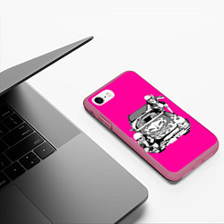 Чехол iPhone 7/8 матовый Undertales bros, цвет: 3D-малиновый — фото 2