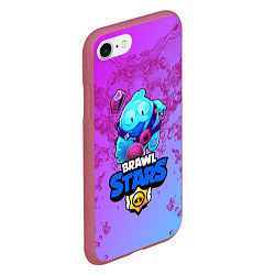 Чехол iPhone 7/8 матовый BRAWL STARS SQUEAK: СКВИК, цвет: 3D-малиновый — фото 2