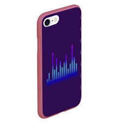 Чехол iPhone 7/8 матовый Эквалайзер, цвет: 3D-малиновый — фото 2