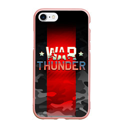 Чехол iPhone 7/8 матовый WAR THUNDER ВАР ТАНДЕР, цвет: 3D-светло-розовый