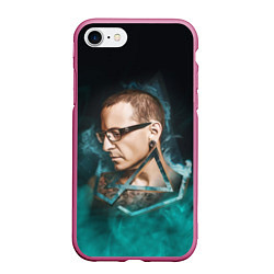 Чехол iPhone 7/8 матовый CHESTER LINKIN PARK ЛИНКИН ПАРК Z, цвет: 3D-малиновый