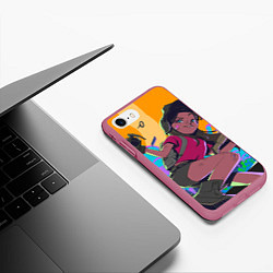 Чехол iPhone 7/8 матовый Sweet Pubg girl, цвет: 3D-малиновый — фото 2