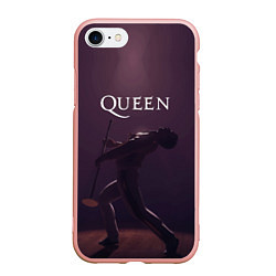 Чехол iPhone 7/8 матовый Freddie Mercury Queen Z, цвет: 3D-светло-розовый