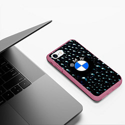 Чехол iPhone 7/8 матовый BMW Collection Storm, цвет: 3D-малиновый — фото 2