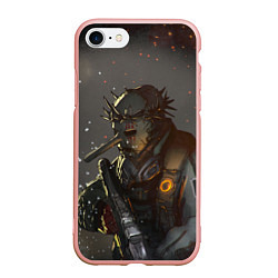 Чехол iPhone 7/8 матовый CHRIS FEHN SLIPKNOT СЛИПКНОТ Z, цвет: 3D-светло-розовый