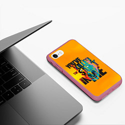 Чехол iPhone 7/8 матовый Кори Тейлор, цвет: 3D-малиновый — фото 2